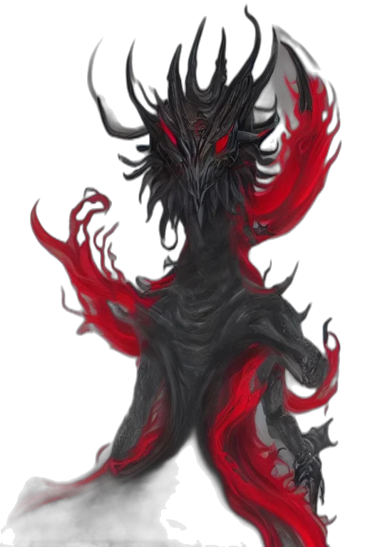 dragon, creature, mask, staff transparent PNG cut-out