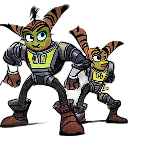 robot, concept art, comic book art, 3d render transparent PNG cut-out