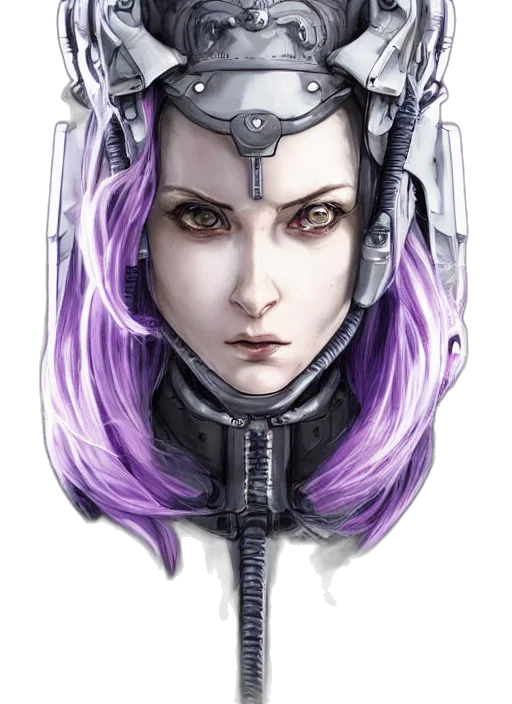 robot, face, staff, fantasy art, concept art, cyberpunk, comic book art, close transparent PNG cut-out