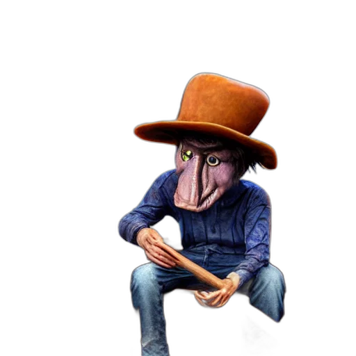 hat, mask, face, staff transparent PNG cut-out
