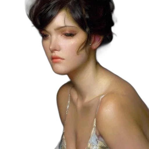 dress, face, jewelry, crown, photorealistic, oil painting, fantasy art, concept art transparent PNG cut-out
