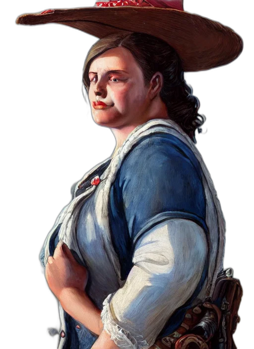 staff, hat, jacket, dress, concept art, photorealistic, oil painting, fantasy art transparent PNG cut-out