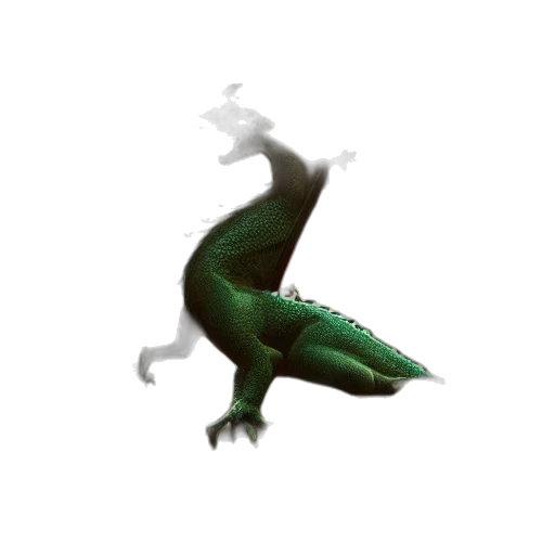 dragon, creature, animal, staff, 3d render, concept art, pixel art, fantasy art transparent PNG cut-out