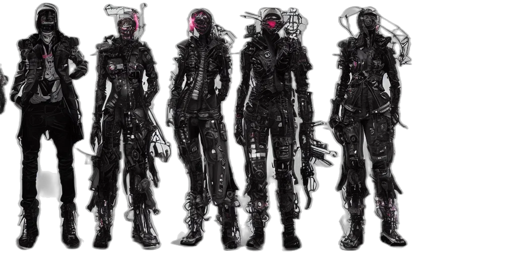 concept art, cyberpunk, 3d render, comic book art transparent PNG cut-out