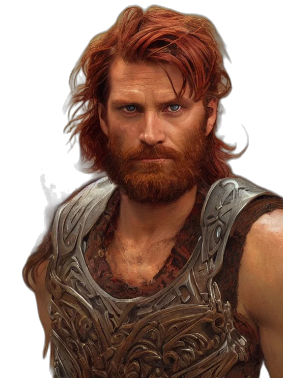 face, sword, fantasy art, photorealistic transparent PNG cut-out