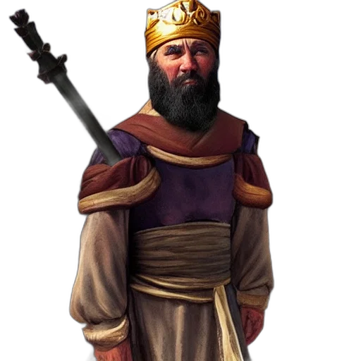crown, sword, staff, fantasy art, concept art, pixel art, photorealistic, monk transparent PNG cut-out