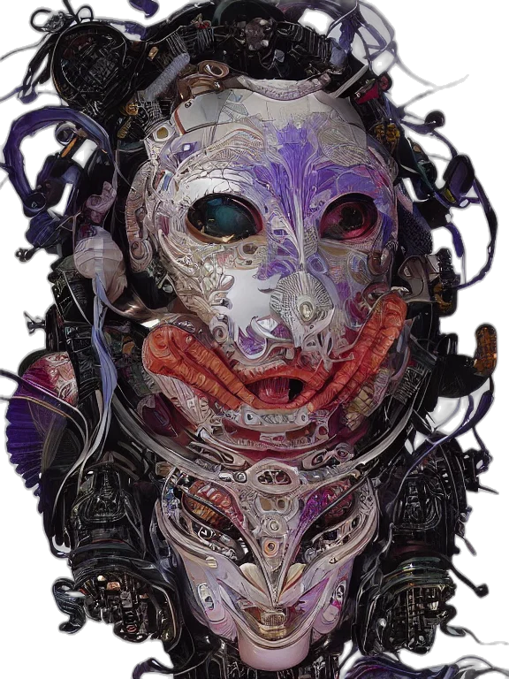 mask, face, robot, creature transparent PNG cut-out