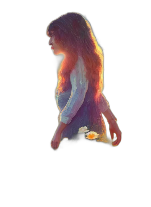 dress, hair, creature, jacket transparent PNG cut-out