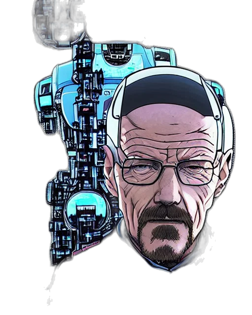 robot, face, mask, jacket transparent PNG cut-out