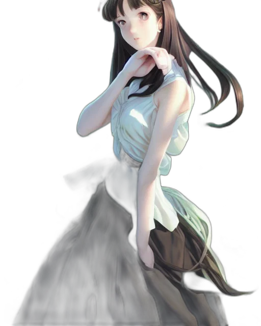 dress, creature, mask, staff transparent PNG cut-out