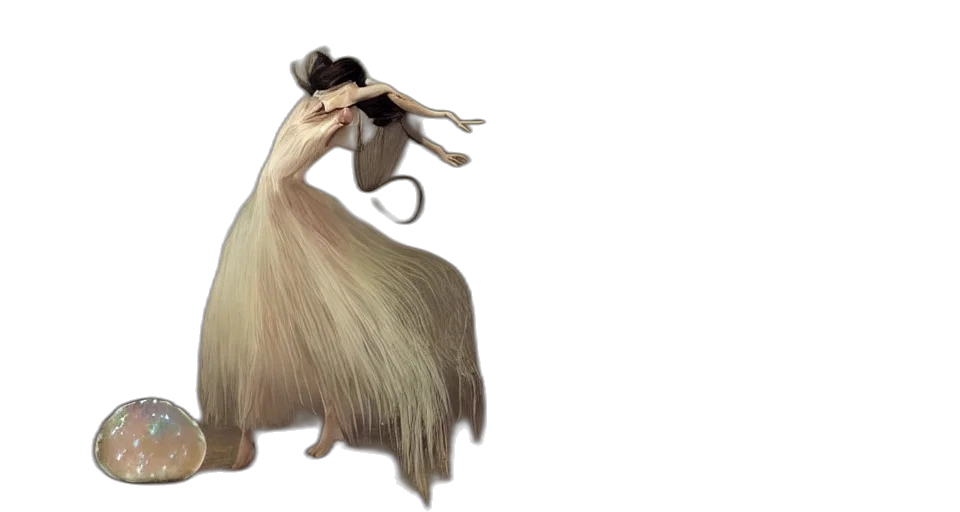hair, dress, creature, concept art transparent PNG cut-out