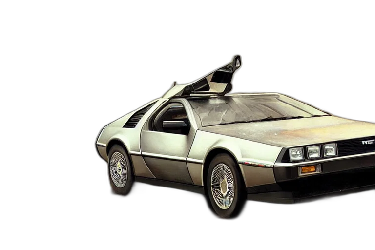 car, concept art, photorealistic, 3d render, photograph, delorean, sleek, spoiler transparent PNG cut-out