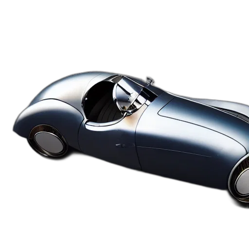 car, 3d render, concept art, photorealistic, retro, futuristic, bugatti, type transparent PNG cut-out