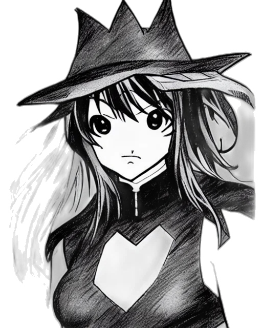 hat, mask, staff, face, anime, fantasy art, cartoon, concept art transparent PNG cut-out