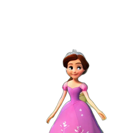 dress, crown, staff, 3d render transparent PNG cut-out
