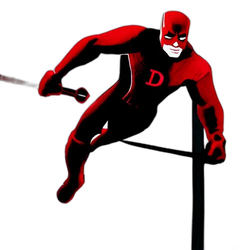 comic book art, concept art, 3d render, cartoon, daredevil, painting, devon, rodriguez transparent PNG cut-out