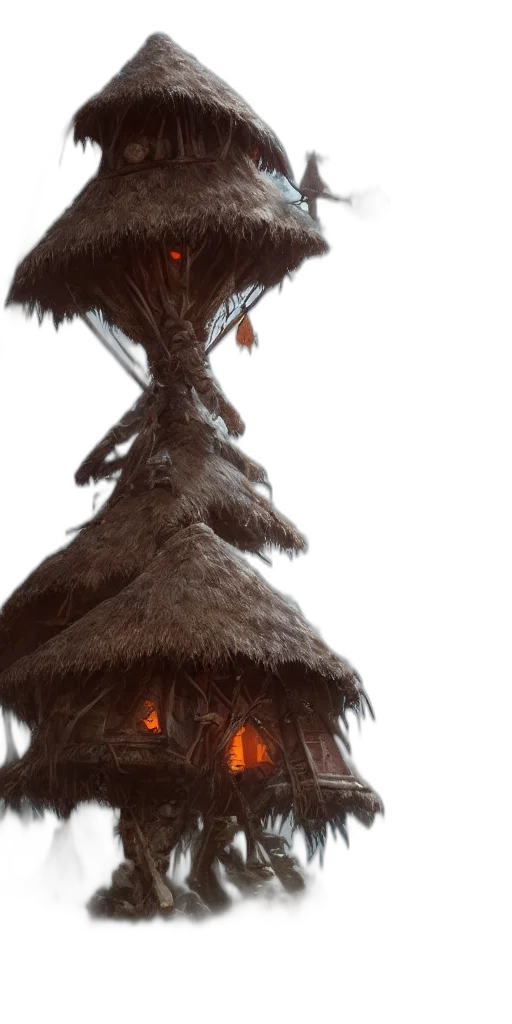 tree, dragon, crown, staff transparent PNG cut-out