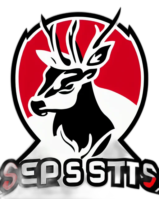 esports, logo, stag, wearing, crown transparent PNG cut-out