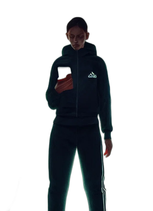 jacket, staff, face, creature transparent PNG cut-out