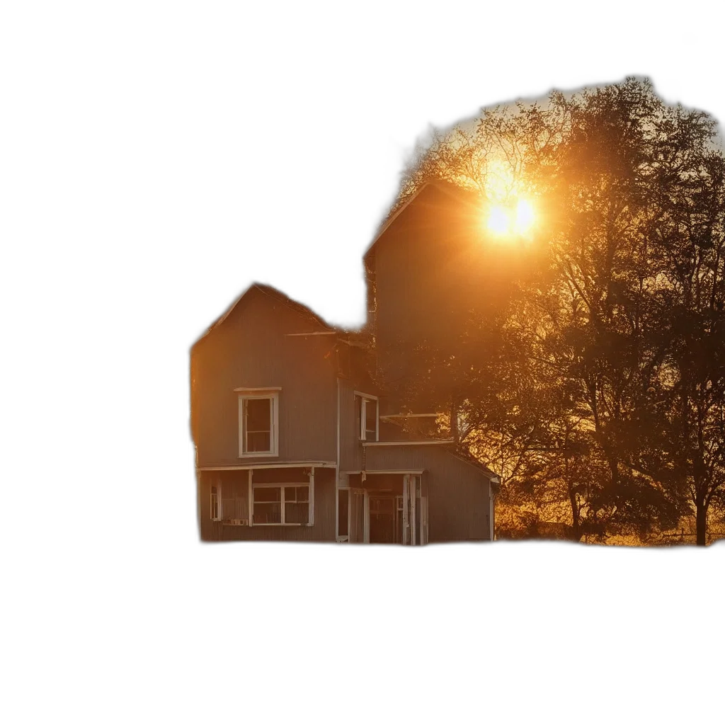 building, tree, mask, hair transparent PNG cut-out