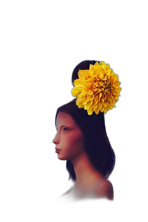 crown, flower, hat, face, photorealistic, oil painting, 3d render, pixel art transparent PNG cut-out
