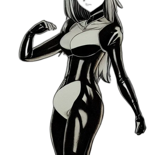robot, dress, mask, jacket, comic book art, concept art, cartoon, anime transparent PNG cut-out