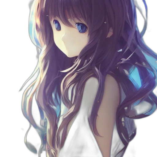 dress, face, hair, robot transparent PNG cut-out