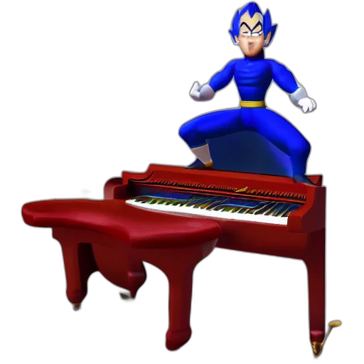 furniture, robot, 3d render, concept art, pixel art, cartoon, blue, vegeta transparent PNG cut-out