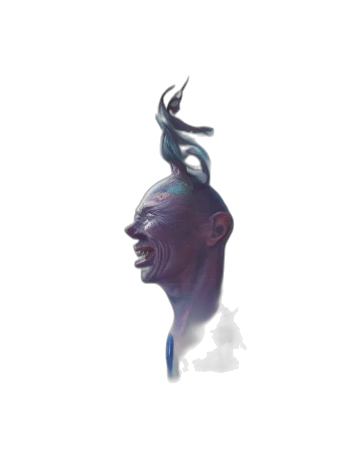 face, mask, hair, dragon transparent PNG cut-out