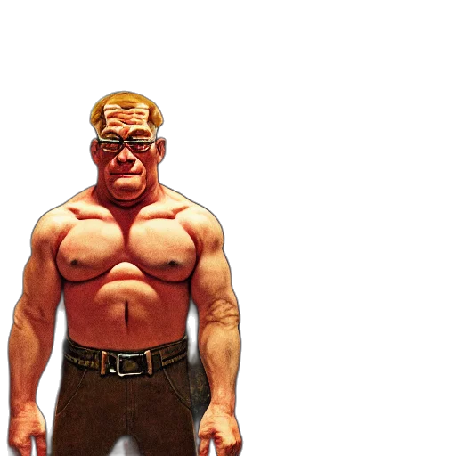 comic book art, concept art, pixel art, 3d render transparent PNG cut-out