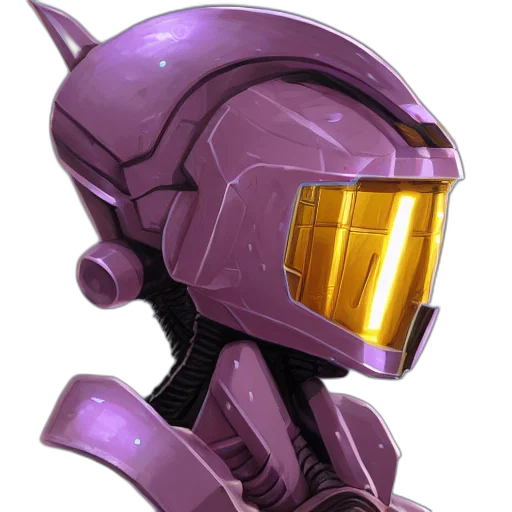 robot, mask, concept art, 3d render transparent PNG cut-out