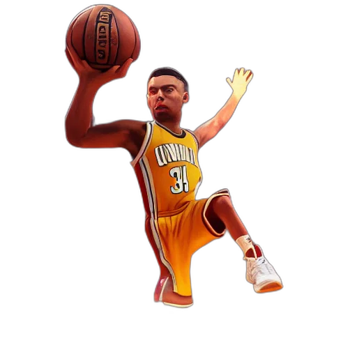 cartoon, 3d render, photorealistic, concept art, steve, curry, basketball, player transparent PNG cut-out