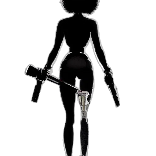 weapon, staff, sword, hair transparent PNG cut-out