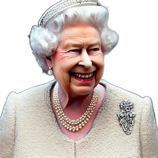 crown, jewelry, face, hat, photorealistic, 3d render, queen, england transparent PNG cut-out