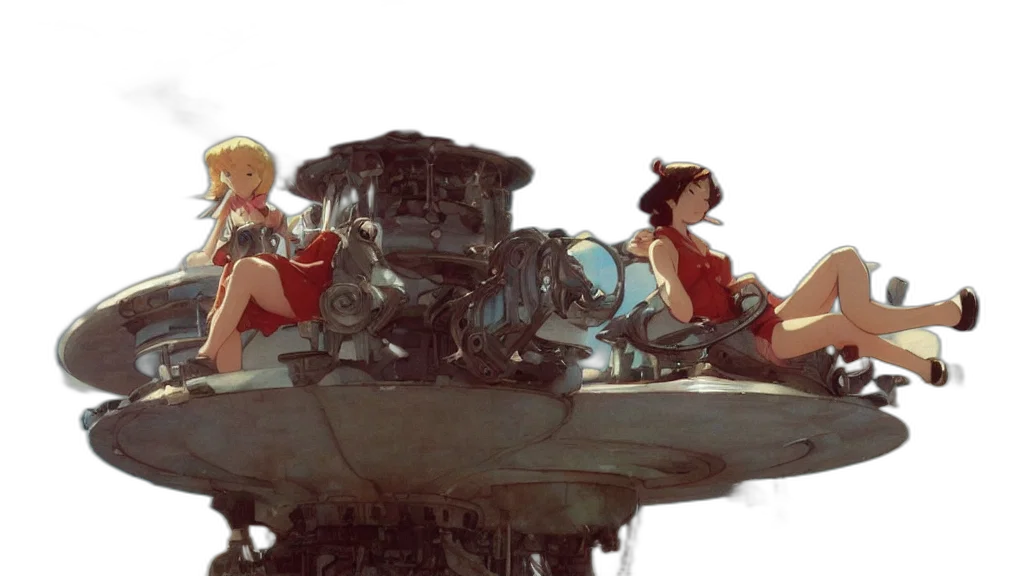 car, robot, concept art, comic book art, underwater, outer space, film, still transparent PNG cut-out