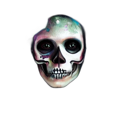 mask, face, jewelry, staff, 3d render, vaporwave, pixel art, photorealistic transparent PNG cut-out