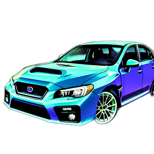 car, 3d render, photorealistic, cartoon transparent PNG cut-out