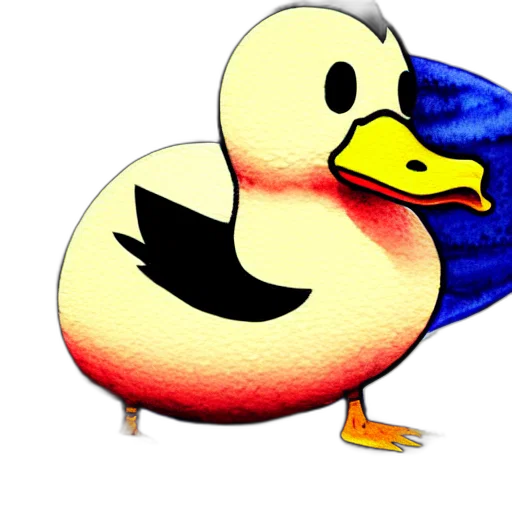 animal, pixel art, 3d render, concept art, photorealistic, duck, anime, illustration transparent PNG cut-out