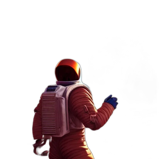 robot, jacket, staff, weapon, concept art, 3d render, pixel art, cyberpunk transparent PNG cut-out