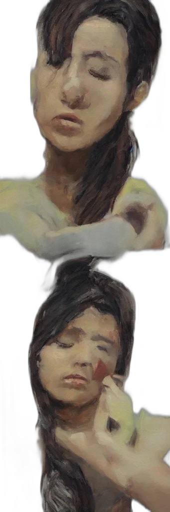 hair, face, mask, creature transparent PNG cut-out