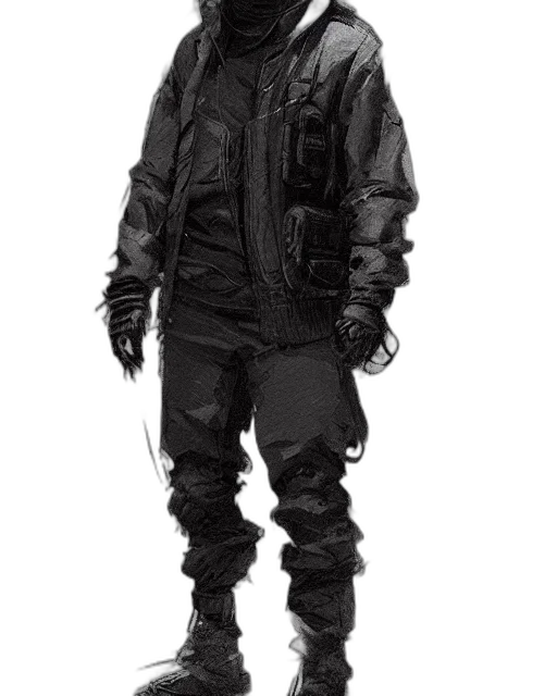 jacket, staff, creature, animal transparent PNG cut-out