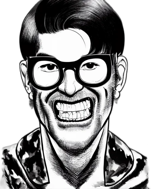 face, cartoon, comic book art, photorealistic transparent PNG cut-out
