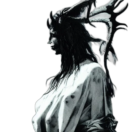 dress, mask, creature, dragon, concept art, comic book art, fantasy art, pencil sketch transparent PNG cut-out