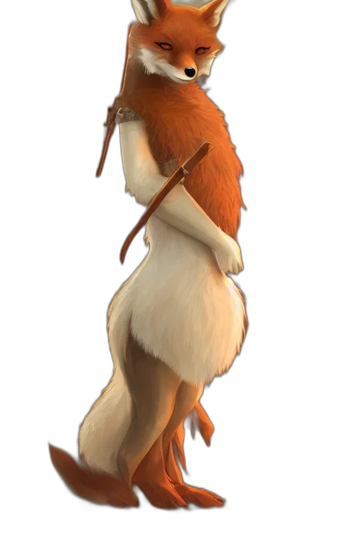 staff, animal, creature, hair, concept art, 3d render, fantasy art, cartoon transparent PNG cut-out
