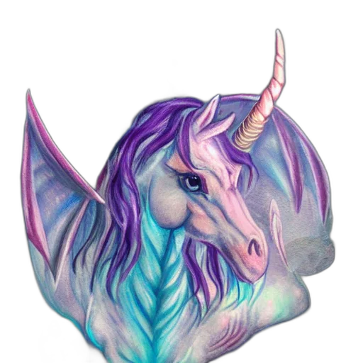 dragon, vaporwave, fantasy art, watercolor transparent PNG cut-out
