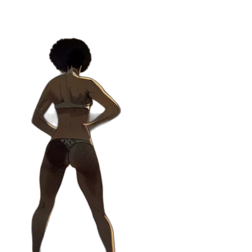 hair, dress, concept art, 3d render, earth tones, thicc, scarlett, johansson transparent PNG cut-out