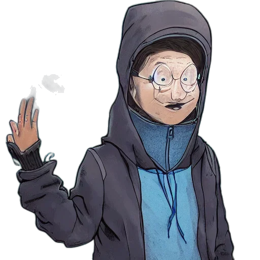 jacket, staff, face, umbrella transparent PNG cut-out