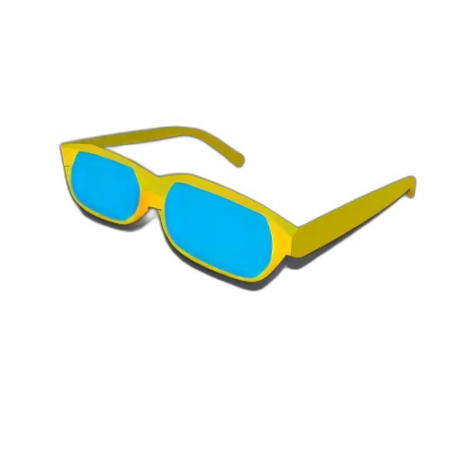 3d render, neon, blue, low transparent PNG cut-out