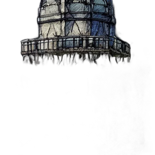 hat, crown, building, umbrella, concept art, watercolor, photorealistic, fantasy art transparent PNG cut-out