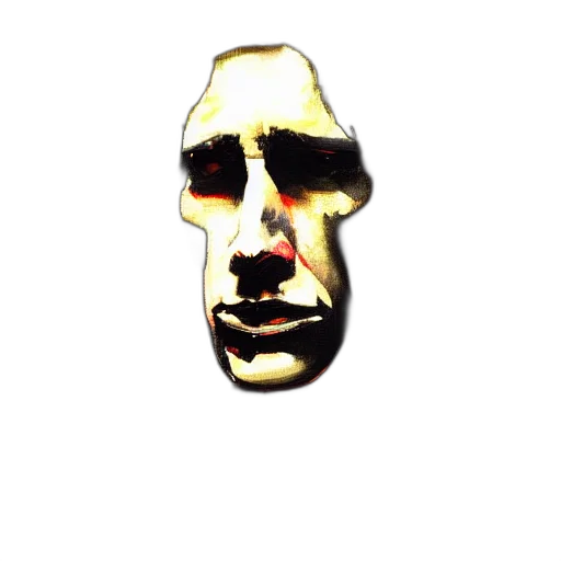 face, mask, staff, creature, photorealistic, concept art, comic book art, 3d render transparent PNG cut-out